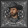 Album Cover of a Man wearing a cowboy hat with decorative bandana pattern and text overlay on a dark grey background